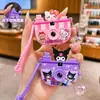 Chaveiro de Câmera Sanrio em Forma de Barco Fofo Desenho Animado Kuromi KT Brinquedo Luminoso Pingente de Mochila de Estudante Presente