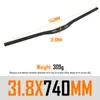 Manillar recto de bicicleta de montaña ultraligero UNO plateado 31.8*640 680 720 760 800MM