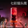 Garrafa de vidro exclusiva de Halloween transfronteiriça, luz ambiente USB touch, frequência ajustável, adequada para carro, mesa e quarto, luz noturna LED