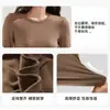 Procesamiento Personalizado Camiseta Básica de Cuello Redondo Yuyue de Modal y Lana de Oveja, Tejido de Punto de Manga Larga Cálido y Ligero