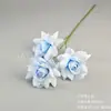 Flores Artificiales con 3 Cabezas, Rosas Flip-Flap para San Valentín, Decoraciones para Salones de Bodas, Escaparates, Flores de Seda, Arreglos Florales, Flores de Cascada, Venta al por Mayor
