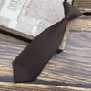 Corbata Pequeña Ultracorta para Mujer, Color Sólido, Floja, Linda, Estilo Preppy, Gratis, Rayas Estilo Japonés, Marrón Retro, Jardín de Niños Masculino