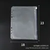 Bolsa com zíper de PVC sem sabor de 6 furos para folhas soltas, bolsa para notas, bolsa de armazenamento para agenda manual A5A6, bolsa PP, fornecimento direto da fábrica