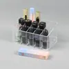 Soporte de exhibición de labiales transparente, organizador de escritorio para cosméticos, estante de exhibición de lápices de cejas multi-compartimento, al por mayor