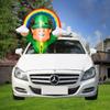 Calle transfronteriza. Decoración de maletero para coche con diseño de avión para el Día de San Patricio, festival irlandés, suministros para fiestas, fábrica de modelos de avión