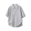 Camisa Falsa de Dos Piezas con Cuello, Camiseta de Manga Corta para Hombre, Estilo de Marca de Moda de Verano, Cuello Polo, Ropa Fresca y Elegante de Ajuste Holgado para Hombre con Manga Corta
