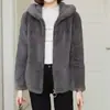 Bata de felpa para casa para mujer, Ropa de abrigo para otoño e invierno, Con cremallera, Forro polar, Engrosada, Doble cara de forro polar coral, Sudadera con cuello alto para mujer