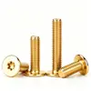 Tornillo Torx de Cabeza Plana Chapado en Oro Oro Tuhao Cabeza Plana Fina CM Tornillo para Laptop M2M3M4M5M6M8