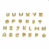 Pulseira de mão de aço inoxidável com banho de ouro quente transfronteiriça lisa, 26 alfanuméricos em inglês 1-9, acessórios para pulseira DIY