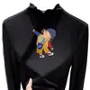 Camiseta de Lã com Gola Alta e Babados de Manga Longa para Meninas Outono/Inverno Top Infantil Outono/Inverno