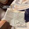 Calzoncillos tipo boxer con bloques de color frescos para mujer 10A Antibacterianos Alargados y Ensanchados Entrepierna Antibacteriana Cintura Media-Alta Pantalones Cortos de Seguridad para Mujer