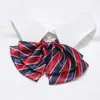 Novo Estilo Gola Listrada Flor Feminino Profissional Estilo Coreano Atendente de Banco Aeromoça Carteiro Vestido de Trabalho Laço Gravata Borboleta de Negócios