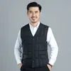 Estilo Otoño e Invierno para Hombres de Mediana Edad y Mayores, Chaleco Talla Extra para Tipos de Cuerpo Extra Grandes, Chaleco de Algodón para Padre para Usar por Debajo, Chaleco Cálido para Abuelo