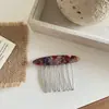 Peine para Flequillo Delantero para Arreglar el Cabello Suelto, Pasador de Acetato para Mujer, Peine Invertido para la Parte Posterior de la Cabeza, Accesorio para el Cabello para Otoño e Invierno