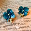 Vintage vintage Aretes Medio Antiguo Marcado Aretes Lujo Ligero Aretes de Botón de Alta Gama Joyería de Industria Pesada Nueva Joyería