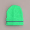 Nuevo gorro de punto con rayas reflectantes de color fluorescente para hombre y mujer cálido simple para deportes al aire libre Joker gorro tipo pullover venta al por mayor