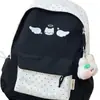Mochila Fofa Estilo College Nova para Meninas, Bolsa Escolar Versátil e Simples Color-Blocking, Mochila Leve e Versátil para Mulheres