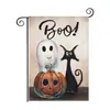 Banderas de jardín de calabaza, fantasma y bruja para Halloween transfronterizas, decoraciones festivas, banderas para el patio, pancartas de bienvenida para la puerta principal