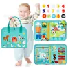Tablero de Aprendizaje de Fieltro Transfronterizo Montessori Educación Temprana Materiales Didácticos para Niños Rompecabezas de Conocimiento de la Vida Cognitiva Tablero de Actividades Portátil