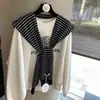 Chaleco de Punto Rayas Versátil Color-Blocking, Bufanda Mezclada Única, Calentador de Cuello Cómodo, Chaleco Chalina de Tacto de Alta Gama
