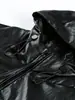 Chaqueta con capucha Nanxia Disguise 90 de plumón de pato blanco para hombre, Abrigo de cuero engrosado cálido impermeable para protección contra el frío invernal