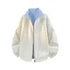 Jack Chuanyang Marca de Moda Jaqueta Bomber Listrada Solta Nova Primavera e Outono Jaqueta Dupla Face 2025
