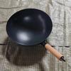 Olla de Hierro Forjado Zhangqiu, Libre para Abrir, Redonda de Fondo Redondo Antiguo para el Hogar, Antiadherente, Especial para Estufa de Gas, Hierro Forjado sin Recubrimiento