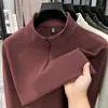 Camiseta térmica de alta calidad de doble cara con mangas largas, sudadera deportiva cálida para hombre con media cremallera, sudadera con capucha de forro polar para exteriores, venta al por mayor