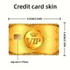 Nuevo Transfronterizo 2025 Oro Vip Decoración Moneda de Red Creativo Sticker para Tarjeta de Crédito Sticker Autoadhesivo para Tarjeta