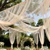 Envio Transfronteiriço de Cortinas de Gaze de Rede Roxo Claro para Casamento, Festa de Aniversário e Decoração de Fundo
