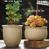 Vasos de Cerâmica Bruta Sem Esmalte para Flores Frescas com Características Zen Criativas, Novo Conjunto Respirável para Plantas Suculentas, Frete Grátis