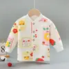 Nuevos Tops Térmicos de Tres Capas para Niños para Primavera, Otoño e Invierno, Cárdigans Acolchados de Algodón para Niños y Niñas, Camisas de Manga Larga de Otoño para Bebés, Camisetas de Capa Base