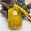 Celebridad en línea Suministro en vivo Segunda generación Gota de agua de cera de abeja con colgante de forma sin importar marca Suéter Collar Ámbar Hombres y mujeres Al por mayor