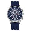 Reloj de pulsera Reloj de Moda Reloj de Banda de Silicona para Hombre Reloj de Cuarzo Decorativo de Tres Esferas Reloj para Hombre Reloj Simple