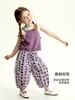 Ropa Infantil Amila 2026 Verano Nuevo Pantalones Rayados de Bloques de Color de Lunares Anti-Mosquitos Transpirables para Niños y Niñas