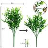 Plantas Verdes Artificiais Transfronteiriças Eucalipto de 7 Ramos Folhas de Eucalipto Artificiais Decoração de Casa Flores Falsas Plantas da Floresta Flores de Plástico
