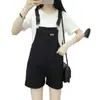 Roupas de Verão Estilo Novo 2026 para Alunos do Ensino Fundamental, Médio e Superior, Macacão Curto Jeans Soltinho para Meninas Jovens