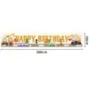 Banner Colgante de Cumpleaños Decoración para Fiesta Infantil Accesorios Pastel Inflable Fondo de Feliz Cumpleaños Personalizado