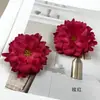 Flores de Peonía Artificiales Grandes con Núcleo de Hierba, Accesorios Florales para Pasadores DIY, Pequeños Adornos Florales para Fotografía en Casa