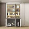 Armário de Vinho de Vidro Uso Doméstico Porta de Vidro à Prova de Poeira à Prova de Umidade Sala de Estar Armário de Vinho Armário de Exposição de Parede Aparador de Sala de Jantar Armário de Armazenamento
