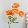 Flores de Amapola Artificiales Ins4 Flores Falsas de Seda Decoración para el Hogar Sala de Estar Accesorios para Arreglos Florales para Fotografía
