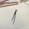 Bolsa de cuerda trenzada hecha a mano con cuero esmerilado, colgante nuevo para llavero de cuerda trenzada DIY, colgante para bolso miu