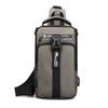 Bolso de pecho multifunción con carga USB para hombre, bandolera de hombro informal, exclusivo transfronterizo, venta al por mayor