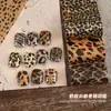 Nuevas Calcomanías de Transferencia para Uñas Estampado de Leopardo Maillard Otoño e Invierno Estilo Popular de Celebridad de Internet Papel de Transferencia Dulce Fresco Sexy Herramientas para Uñas