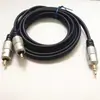 Suministro Directo de Fábrica Cable de Audio 3.5 Uno a Dos Cable para Altavoces de Computadora 3.5 a Doble RCA Cabezal Metálico