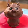 Set Creativo Hecho a Mano Lindo Dragón Morado Propicio y Mono Mascota de Té, Adorno para Mesa de Té Ceremonia del Té, Set de Regalo