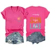 Barco olas rayos del sol Amazon eBay sitio independiente camiseta de mujer de manga corta con cuello en V, moderna y elegante