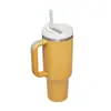 Amazon Taza de Acero Inoxidable de 40 oz para Coche con Asa Taza Grande de Capacidad con Popote Aislamiento Térmico para Coche Taza de Hielo
