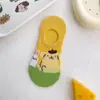 Meias de desenho animado japonês para crianças de algodão penteado com silicone antiderrapante meias invisíveis meias de barco de desenho animado meias de cano baixo