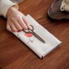 Toalla de té de gamuza engrosada Nueva toalla de trapo absorbente para mesa de té Juego de té Kung Fu Accesorios para ceremonia del té Impresión a color Caqui